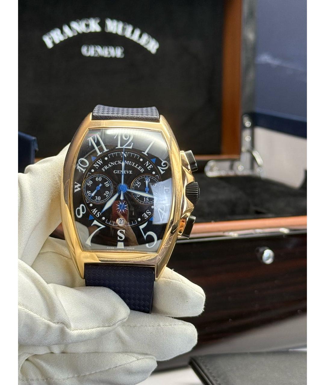 FRANCK MULLER Темно-синие часы из розового золота, фото 3