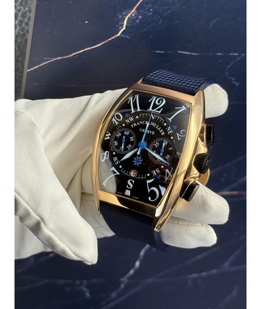 FRANCK MULLER Темно-синие часы из розового золота, фото 8