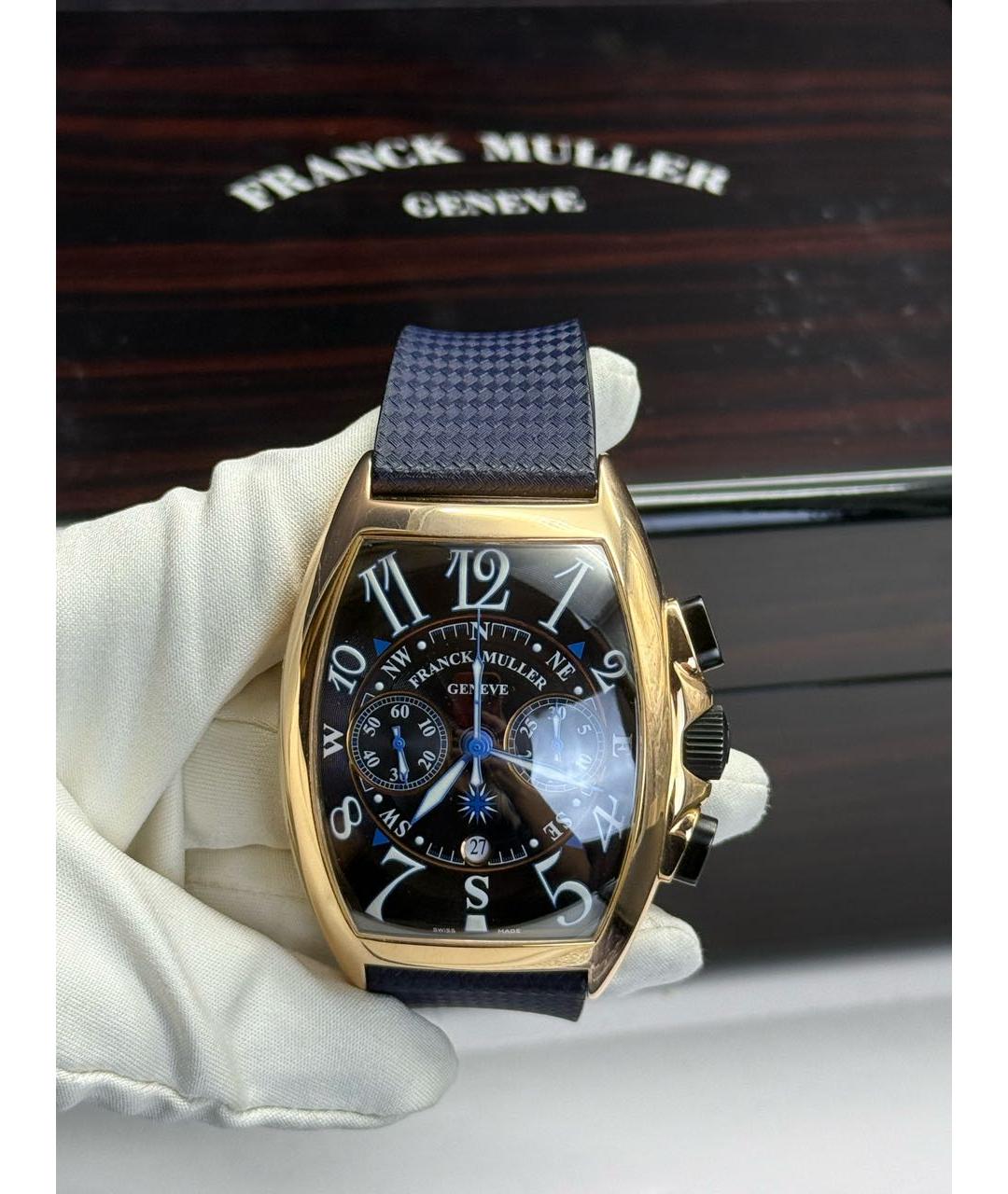 FRANCK MULLER Темно-синие часы из розового золота, фото 4