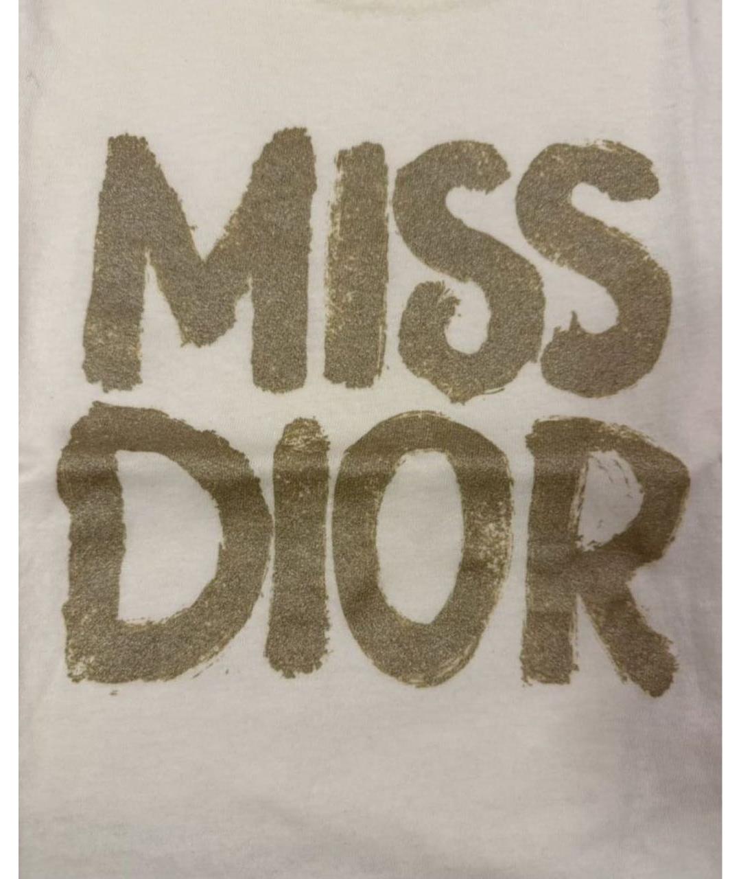 CHRISTIAN DIOR Белая хлопковая футболка, фото 2
