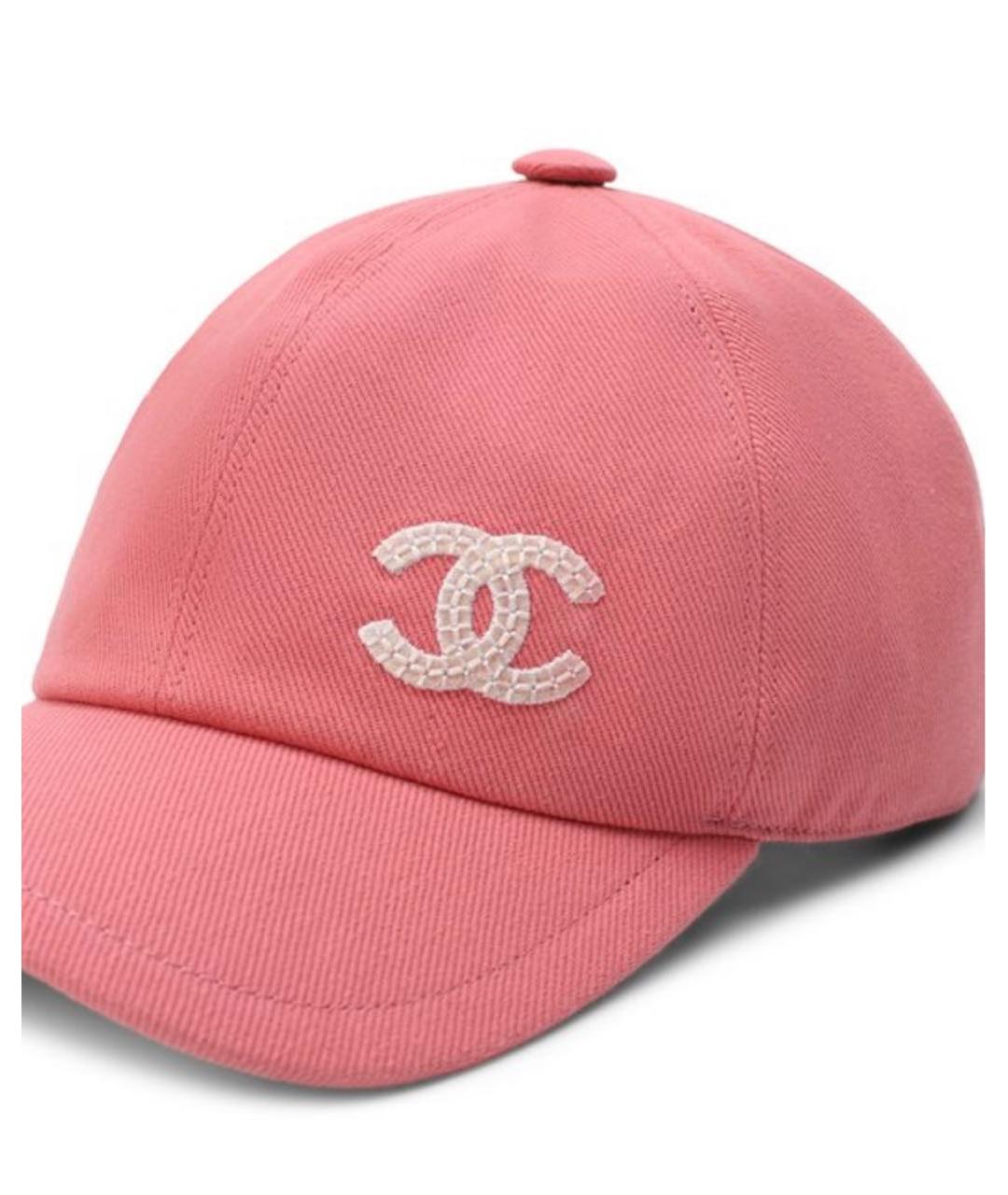 CHANEL Розовая хлопковая кепка, фото 3