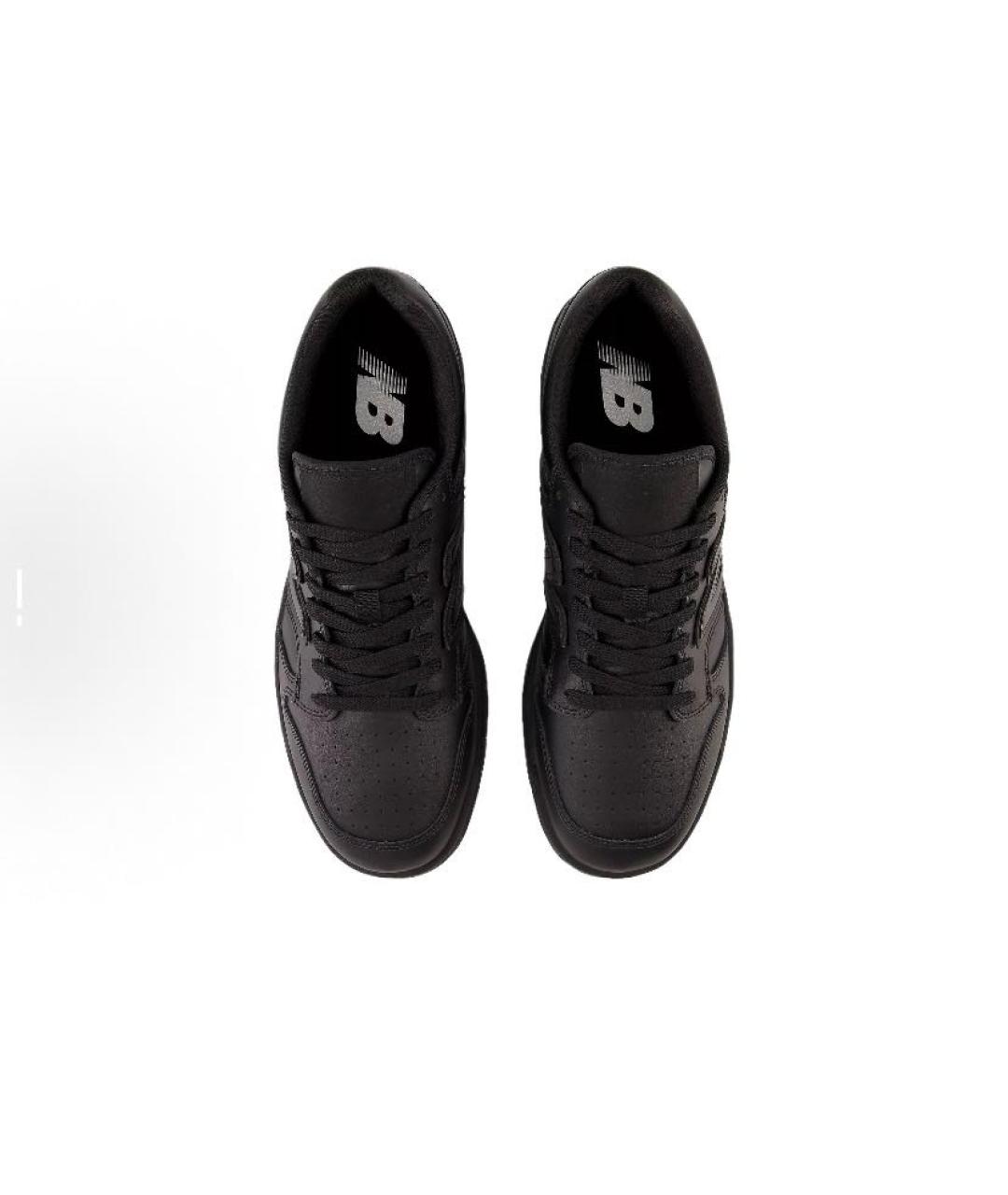 NEW BALANCE Черные кожаные низкие кроссовки / кеды, фото 5