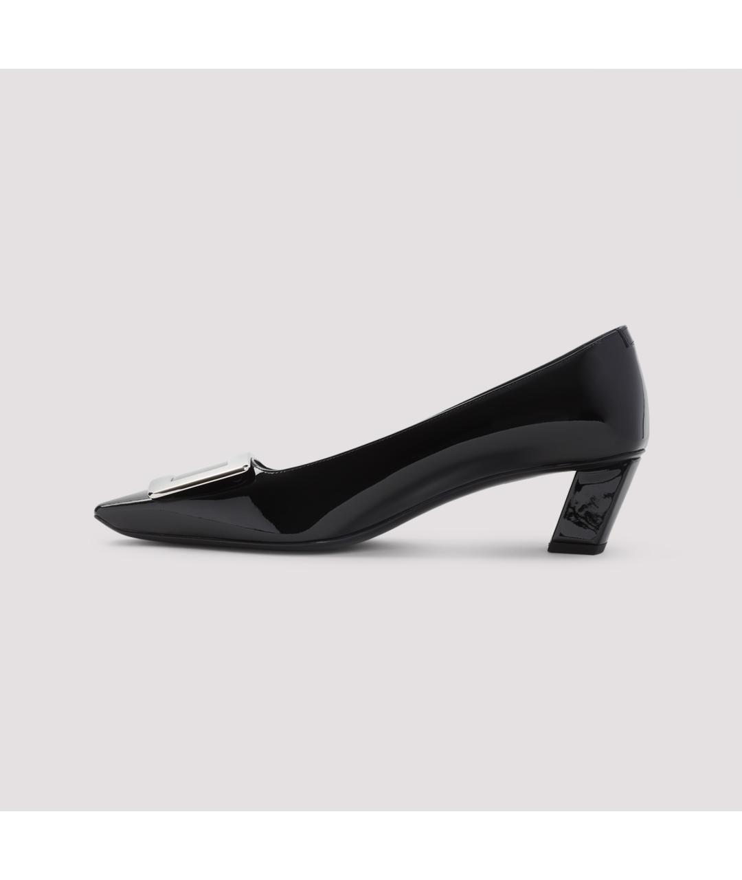 ROGER VIVIER Черные кожаные туфли, фото 4
