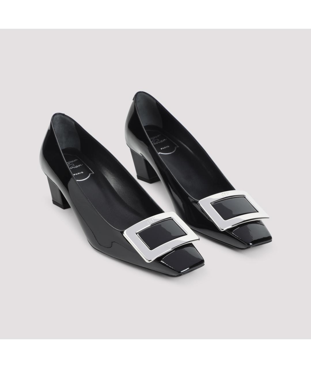 ROGER VIVIER Черные кожаные туфли, фото 2