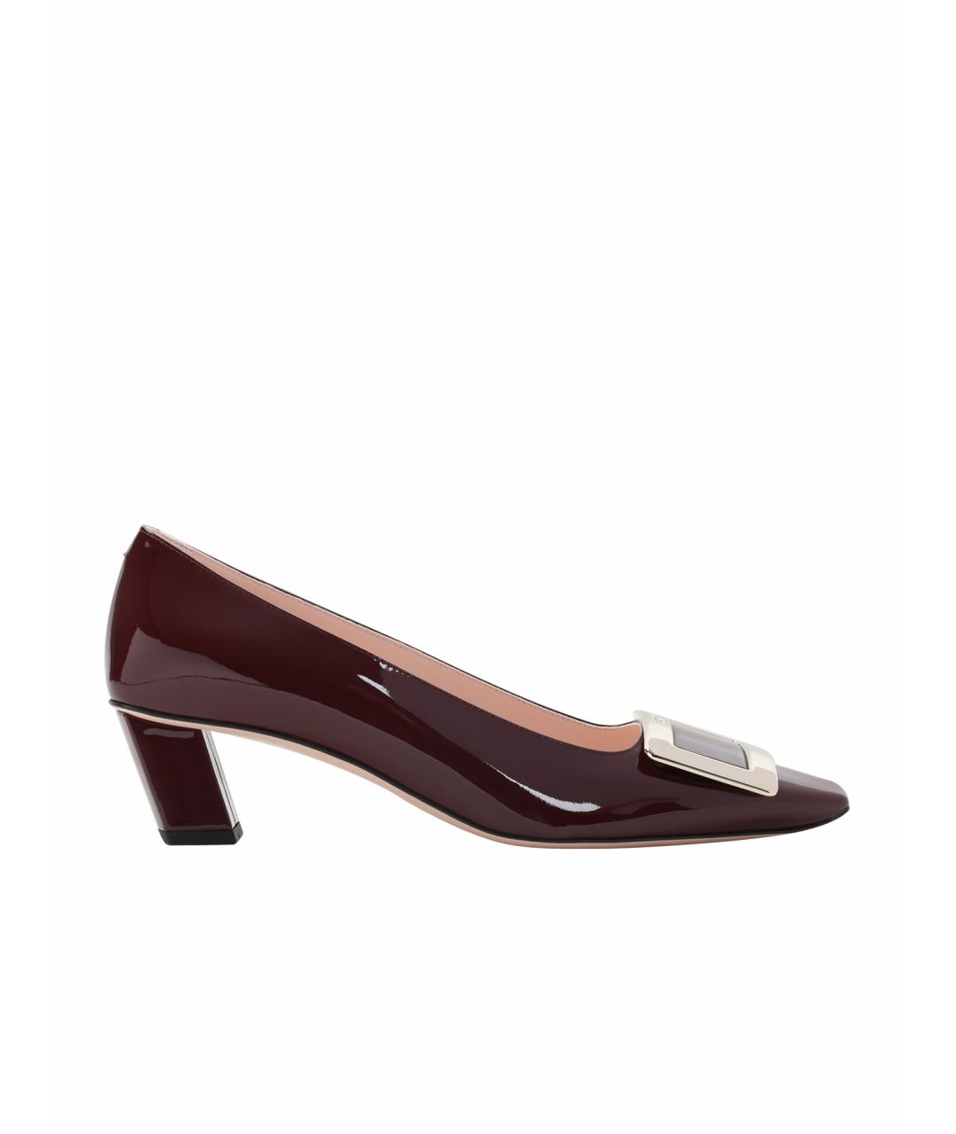 ROGER VIVIER Бордовые кожаные туфли, фото 1