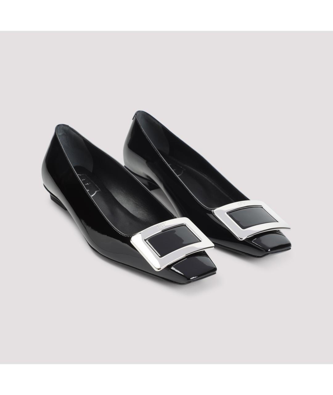 ROGER VIVIER Черные кожаные туфли, фото 2