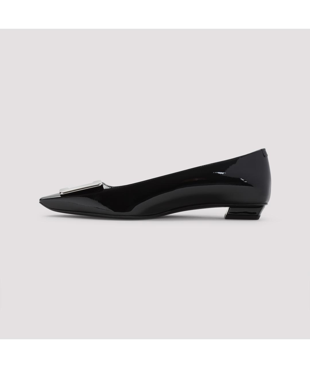 ROGER VIVIER Черные кожаные туфли, фото 4
