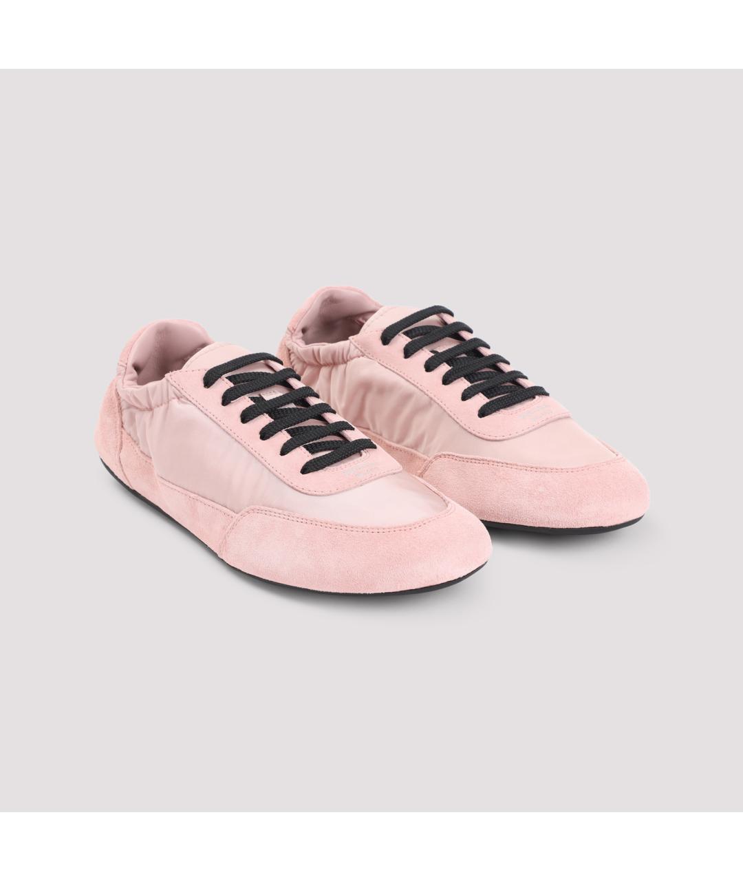 PRADA Розовые синтетические кроссовки, фото 5