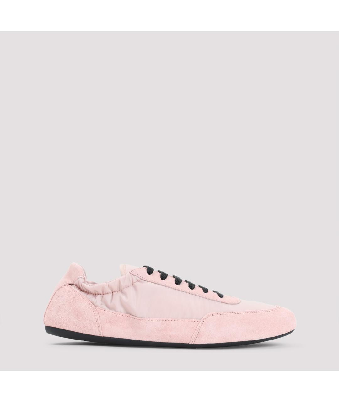 PRADA Розовые синтетические кроссовки, фото 2