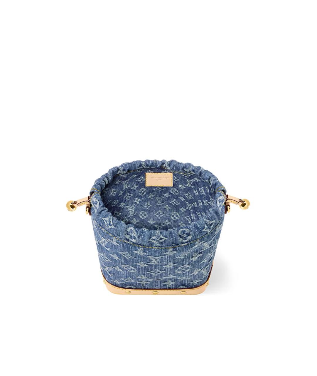 LOUIS VUITTON Голубая тканевая сумка через плечо, фото 4
