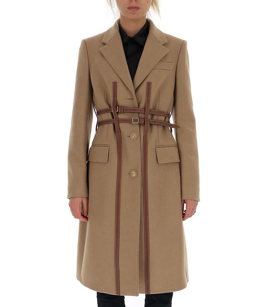 BURBERRY Бежевое шерстяное пальто, фото 8