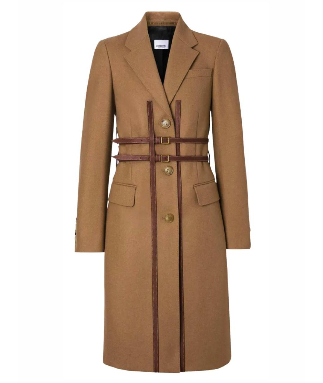 BURBERRY Бежевое шерстяное пальто, фото 1