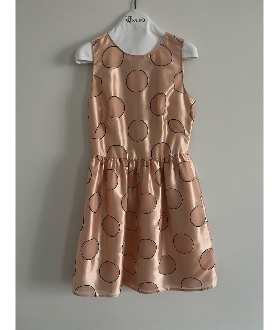 RED VALENTINO Розовое полиэстеровое коктейльное платье, фото 5
