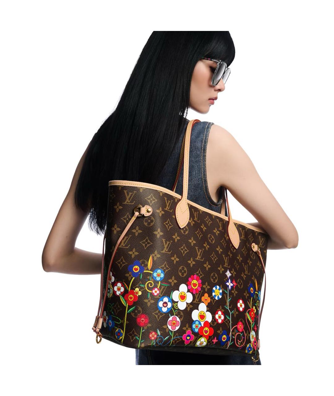 LOUIS VUITTON Коричневая кожаная сумка тоут, фото 7