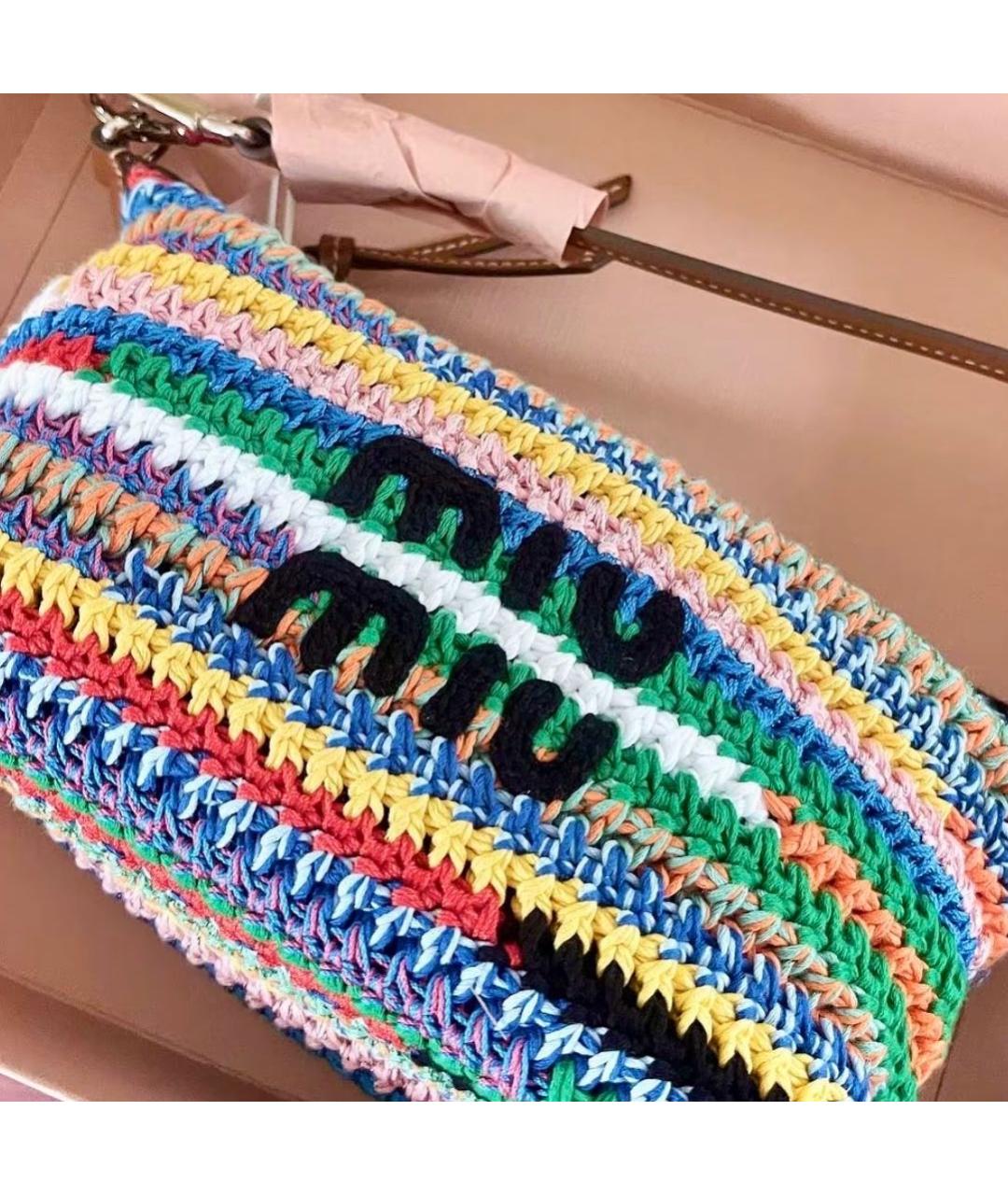 MIU MIU Мульти хлопковая сумка через плечо, фото 4