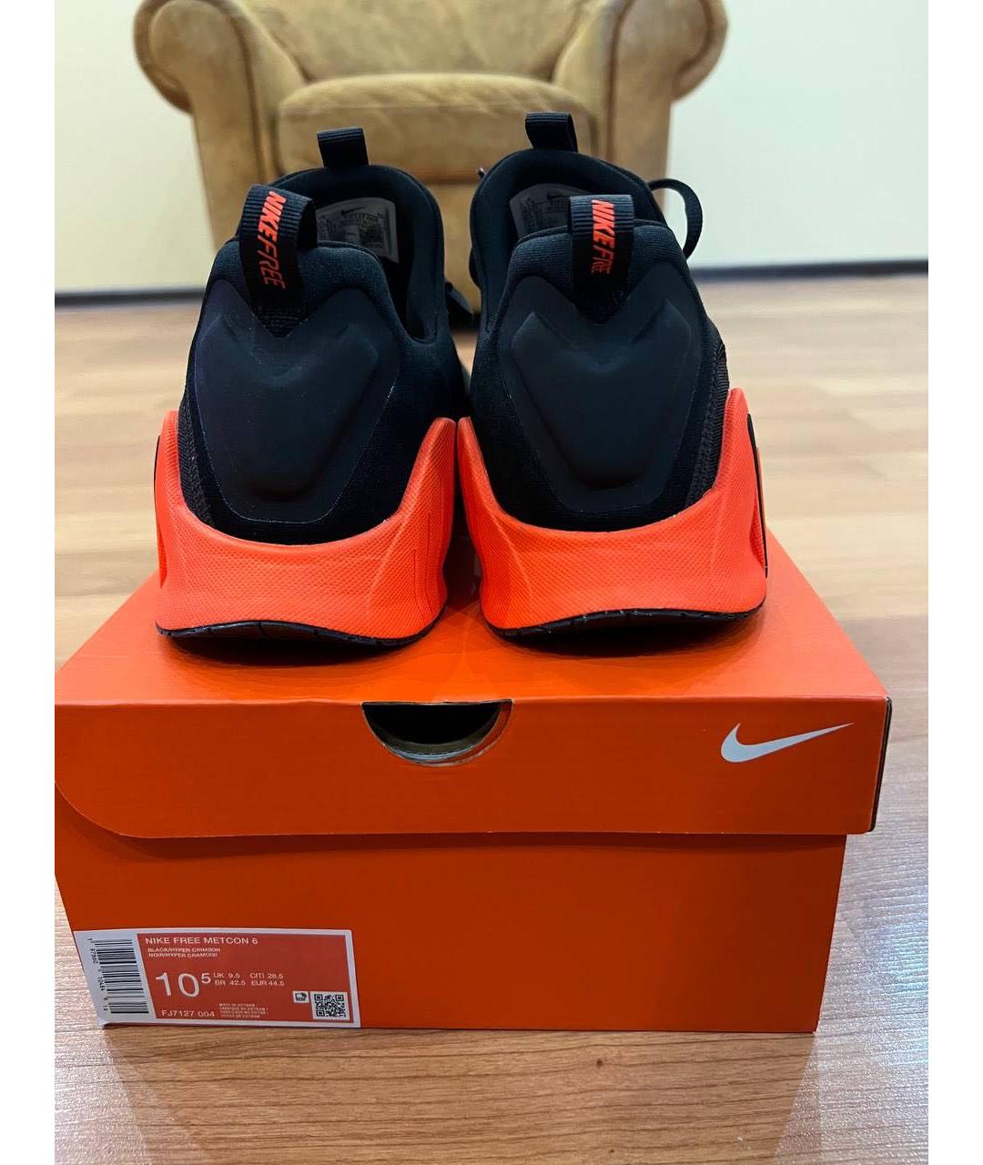 NIKE Черные текстильные низкие кроссовки / кеды, фото 4