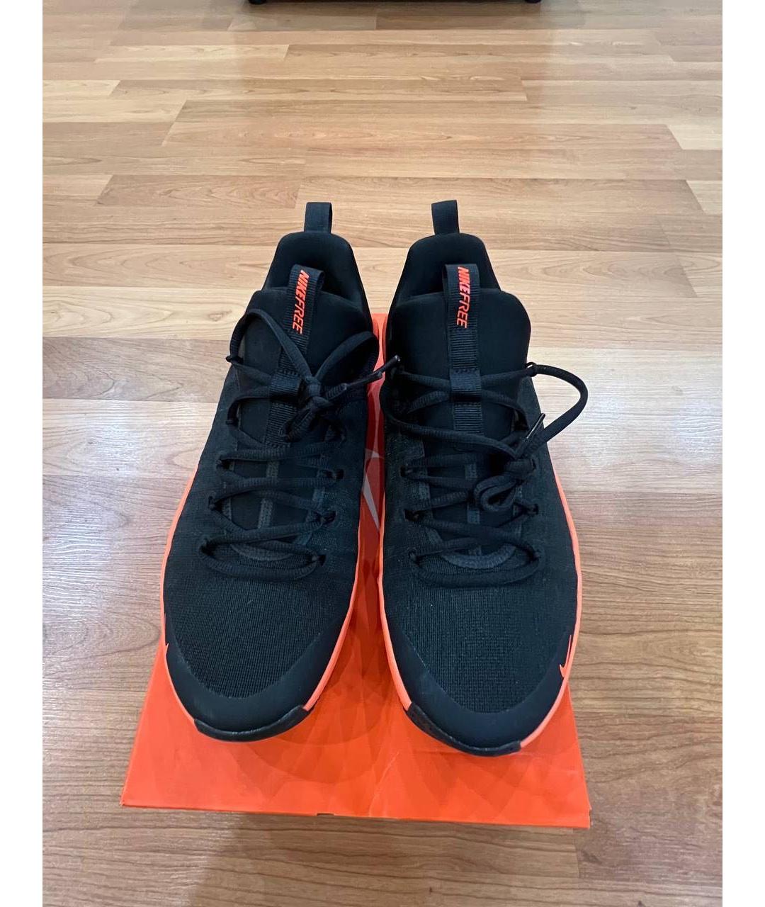 NIKE Черные текстильные низкие кроссовки / кеды, фото 2