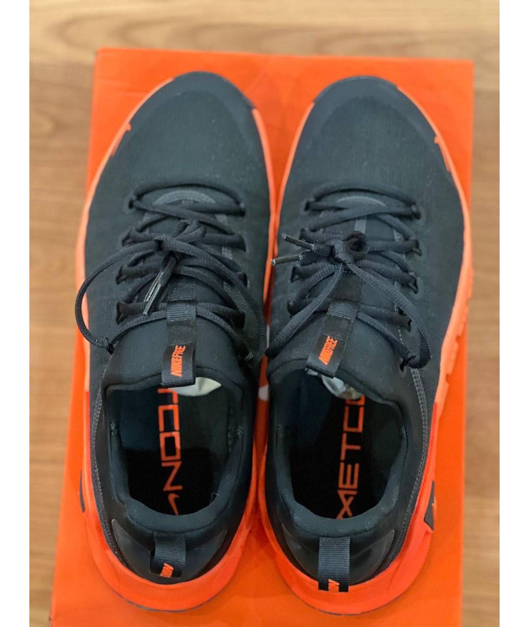 NIKE Черные текстильные низкие кроссовки / кеды, фото 3