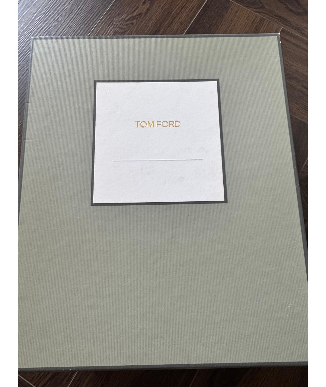 TOM FORD Бирюзовые кожаные босоножки, фото 6