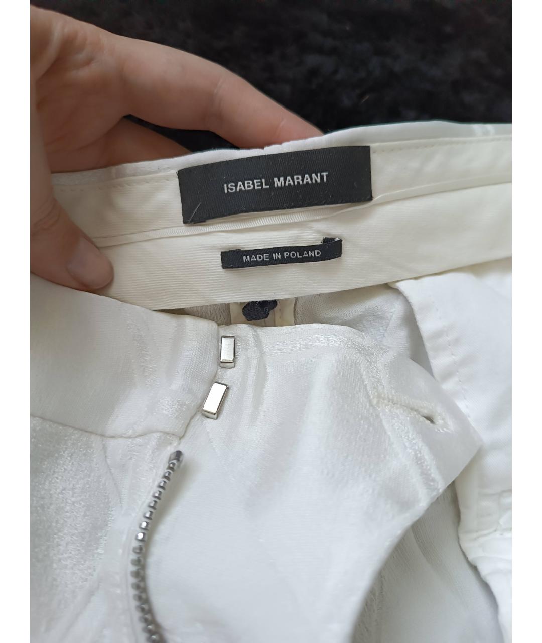 ISABEL MARANT Белые вискозные капри, фото 3