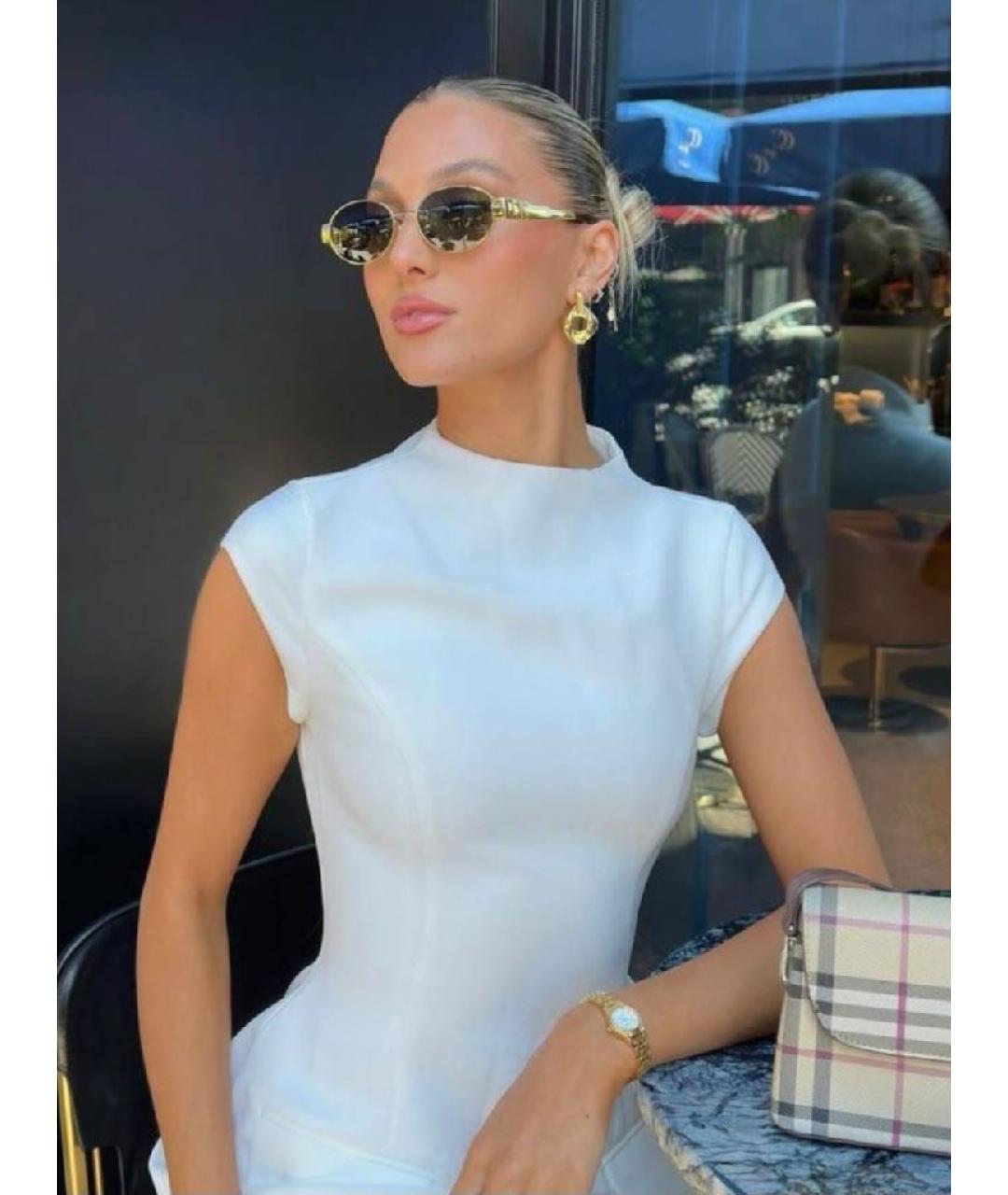 CELINE Золотые солнцезащитные очки, фото 5