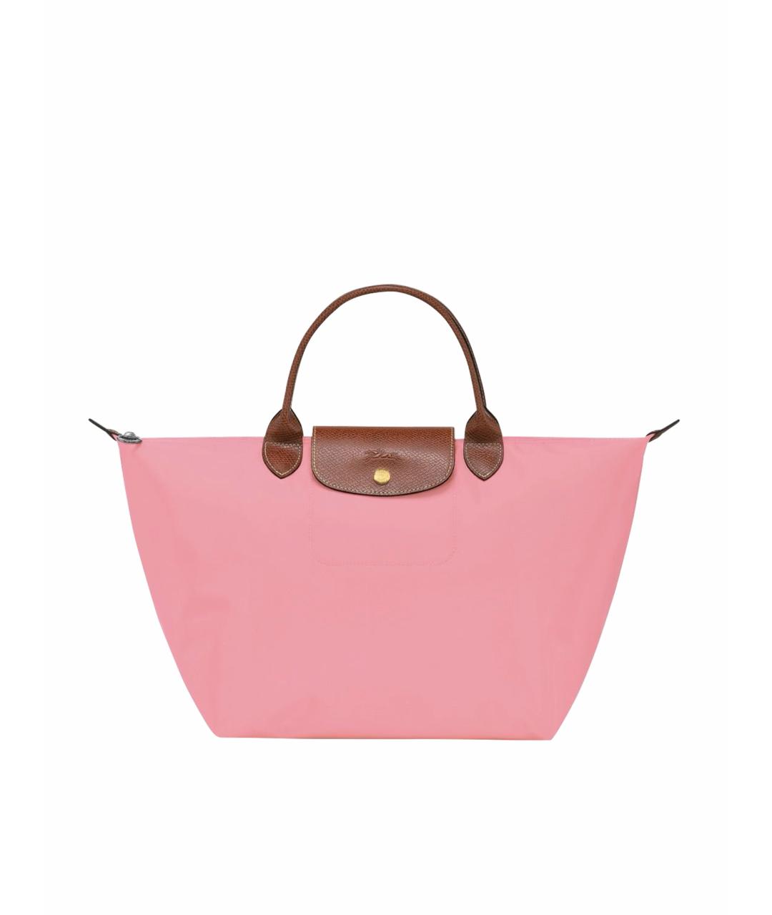 LONGCHAMP Розовая тканевая сумка тоут, фото 1