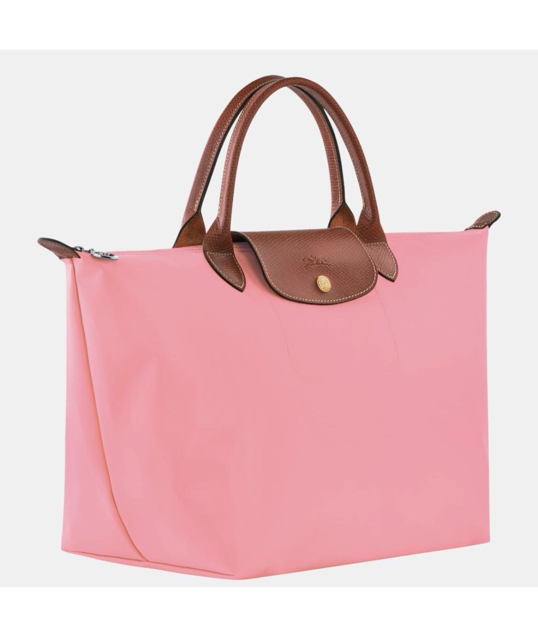LONGCHAMP Розовая тканевая сумка тоут, фото 2