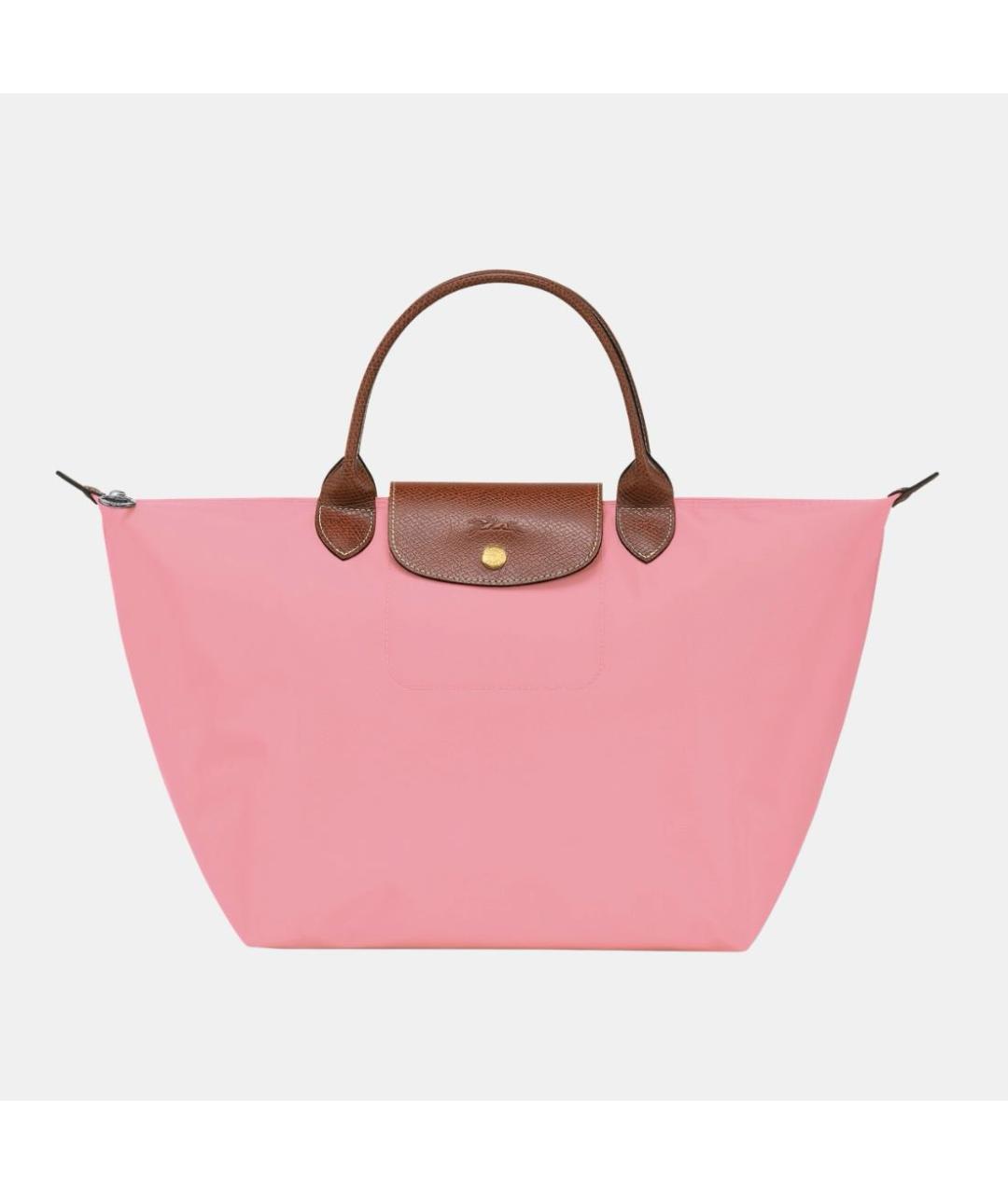 LONGCHAMP Розовая тканевая сумка тоут, фото 7