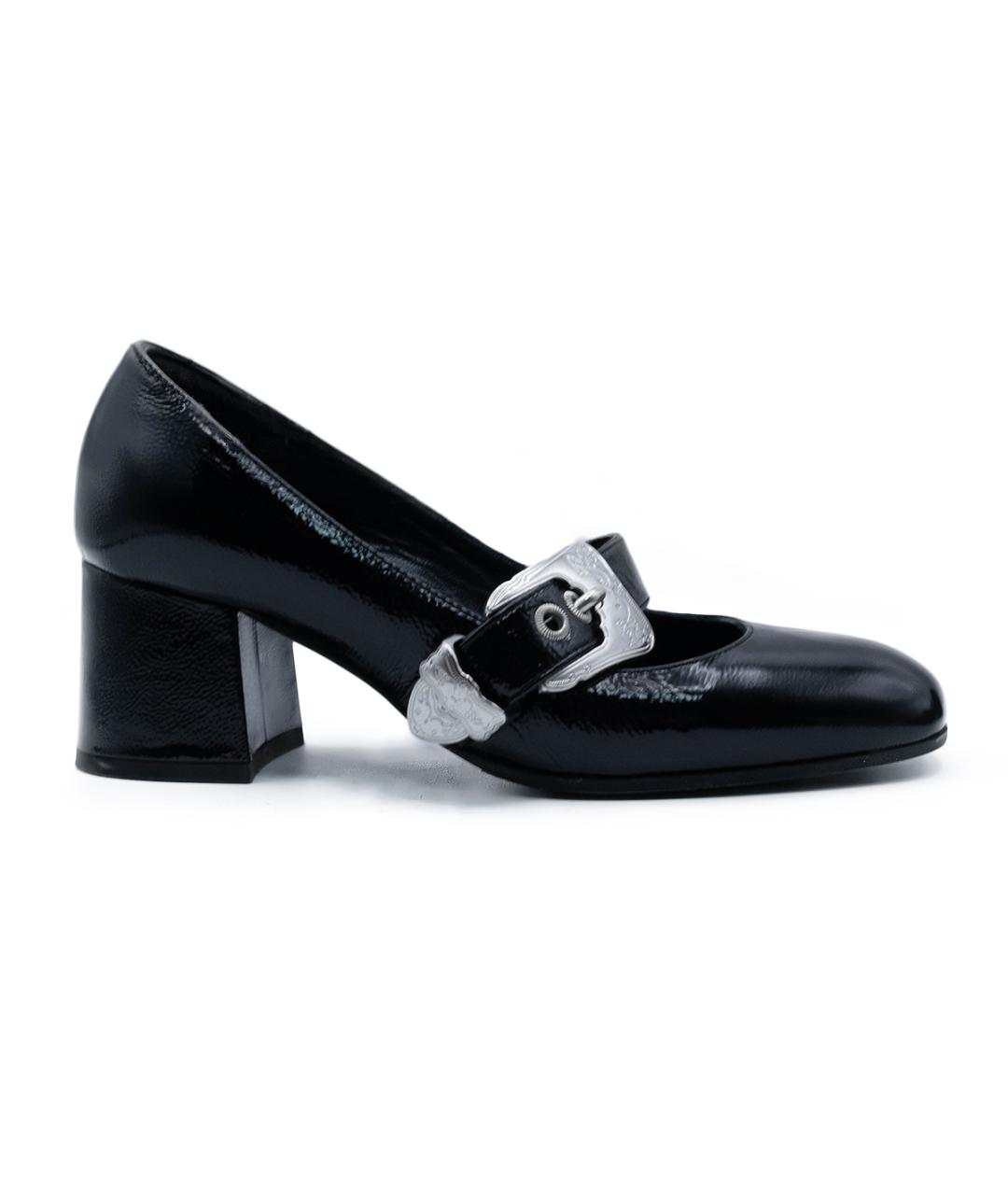 MCQ ALEXANDER MCQUEEN Черные туфли из лакированной кожи, фото 4