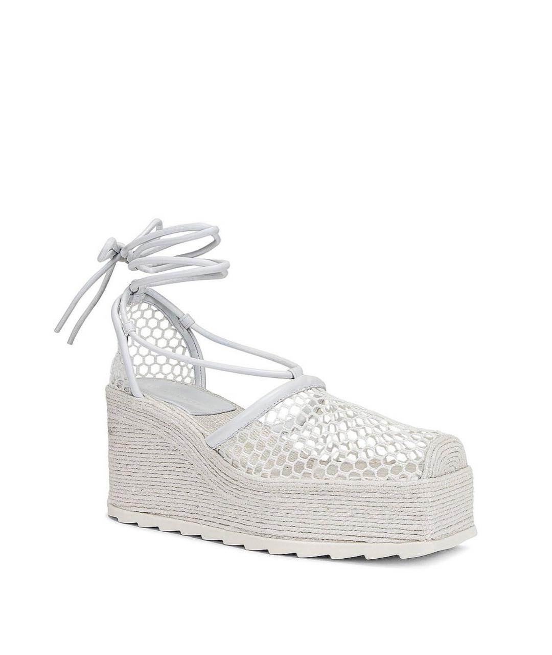 BOTTEGA VENETA Белые кожаные сандалии, фото 9