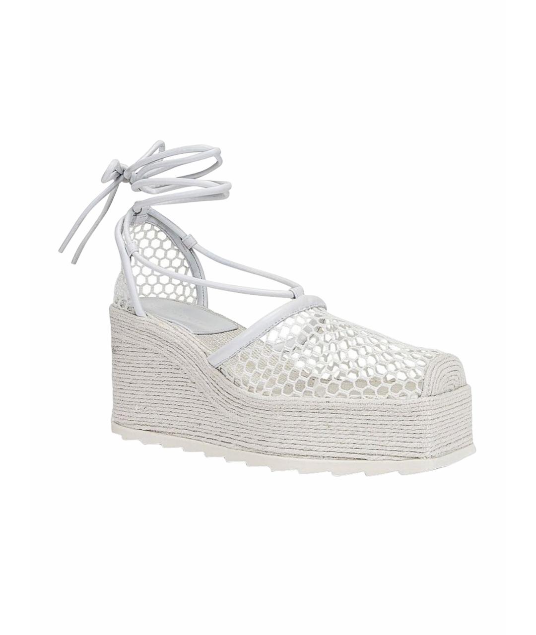 BOTTEGA VENETA Белые кожаные сандалии, фото 1