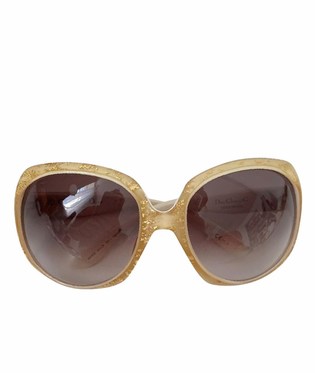 CHRISTIAN DIOR Желтые пластиковые солнцезащитные очки, фото 1