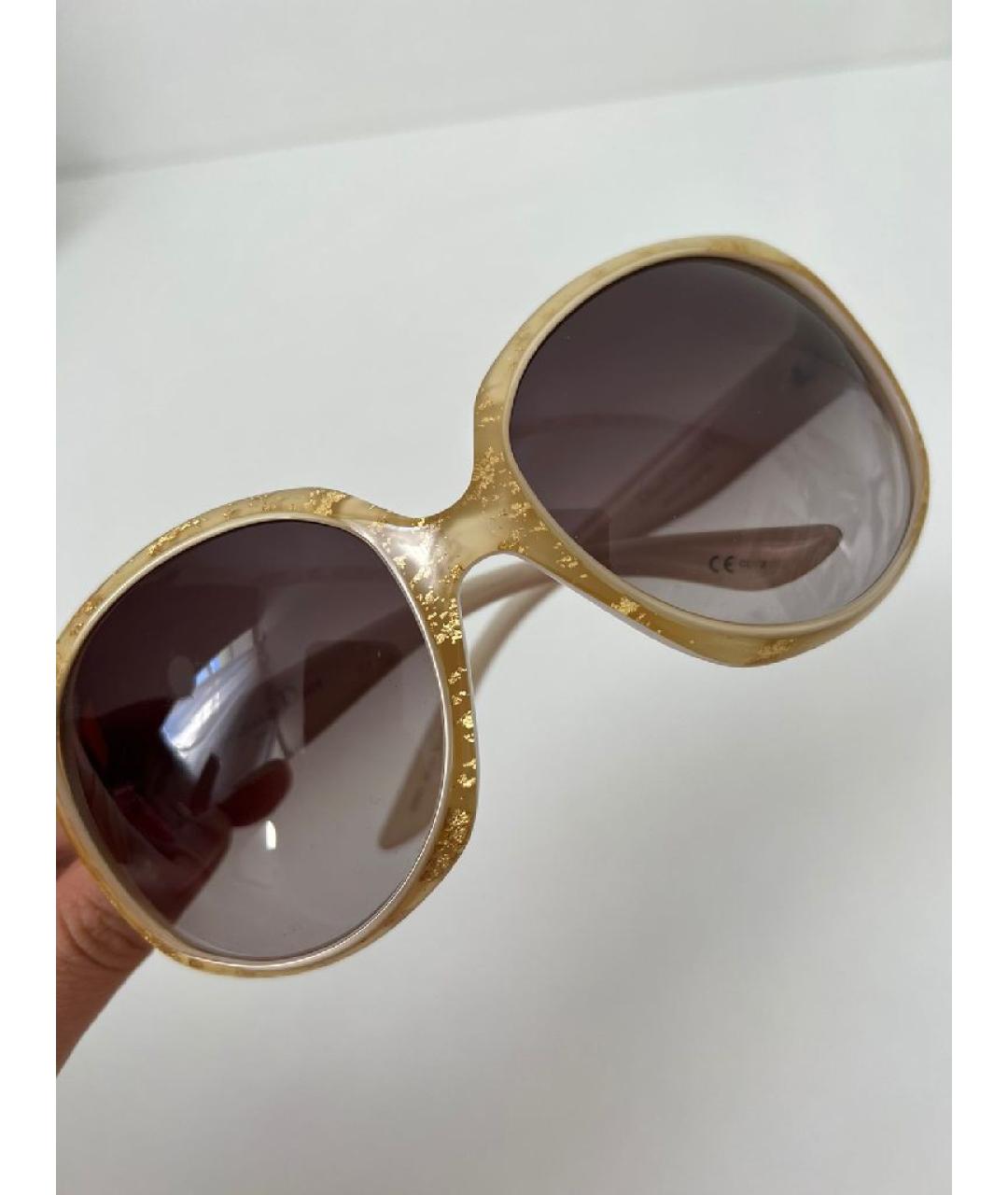 CHRISTIAN DIOR Желтые пластиковые солнцезащитные очки, фото 9