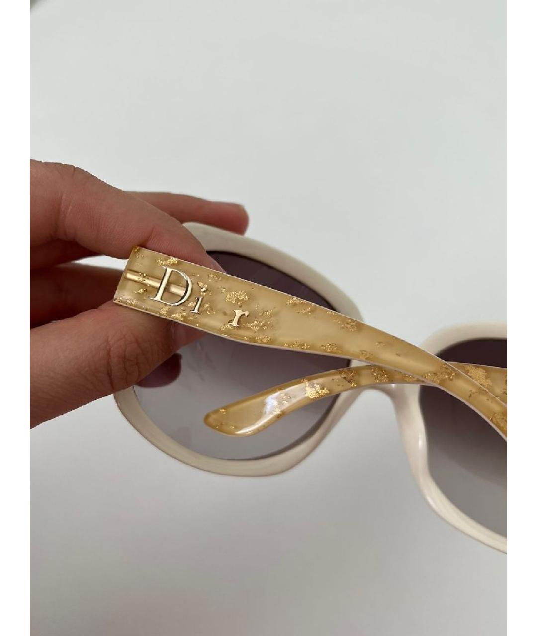 CHRISTIAN DIOR Желтые пластиковые солнцезащитные очки, фото 6