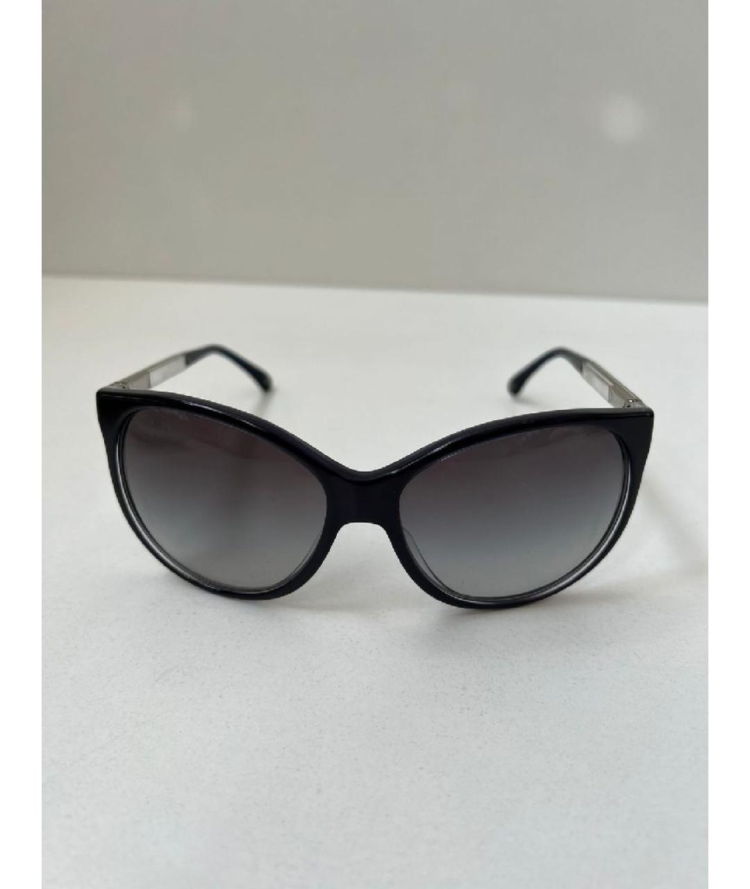 CHANEL Черные пластиковые солнцезащитные очки, фото 10