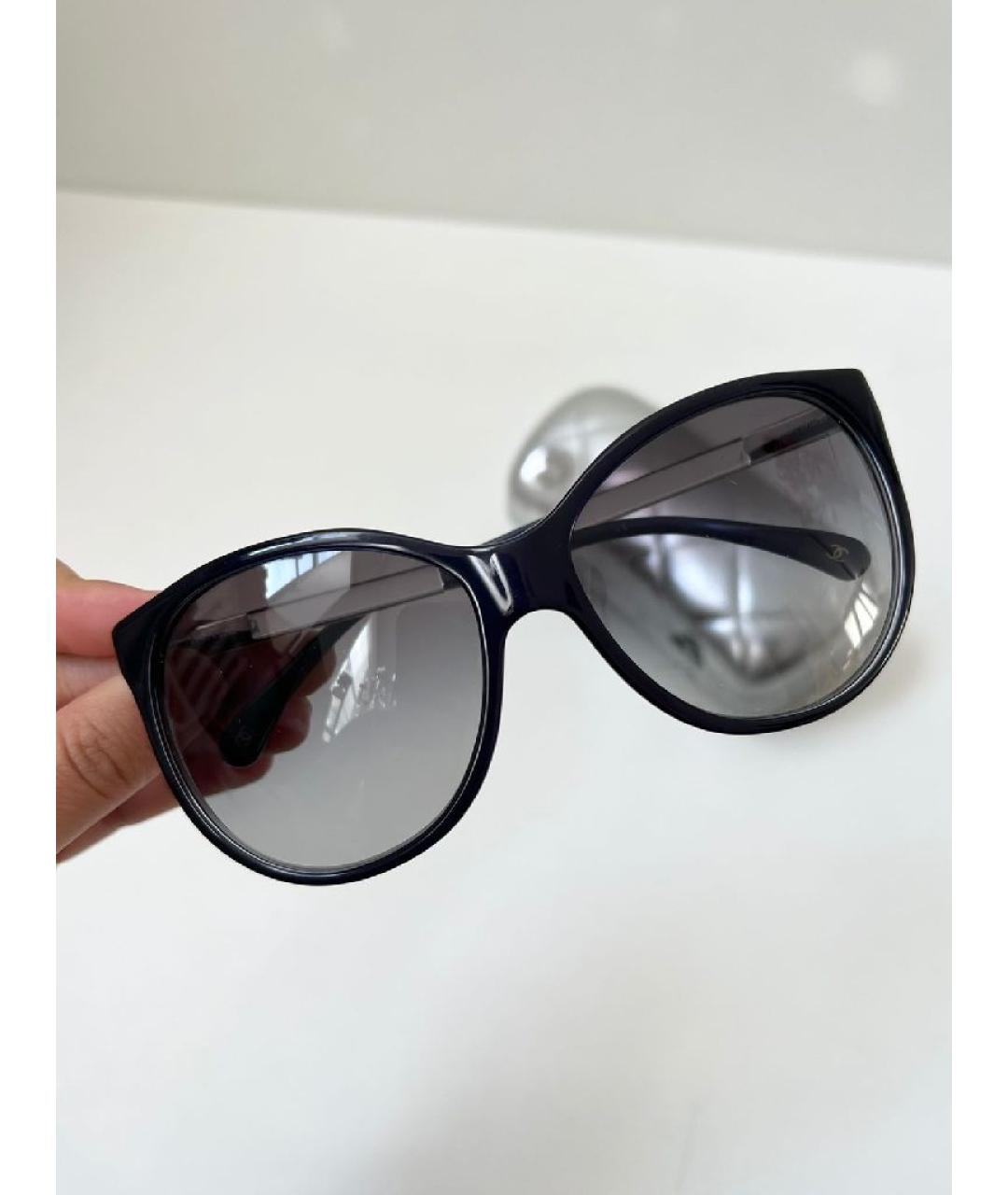 CHANEL Черные пластиковые солнцезащитные очки, фото 8