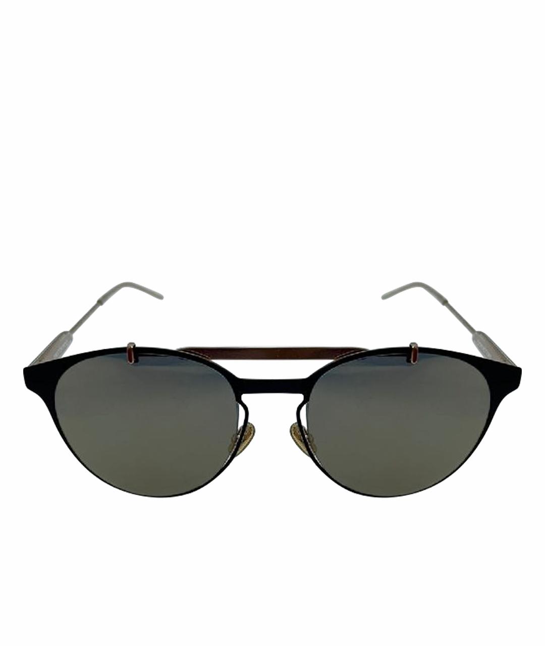 CHRISTIAN DIOR Черные металлические солнцезащитные очки, фото 1