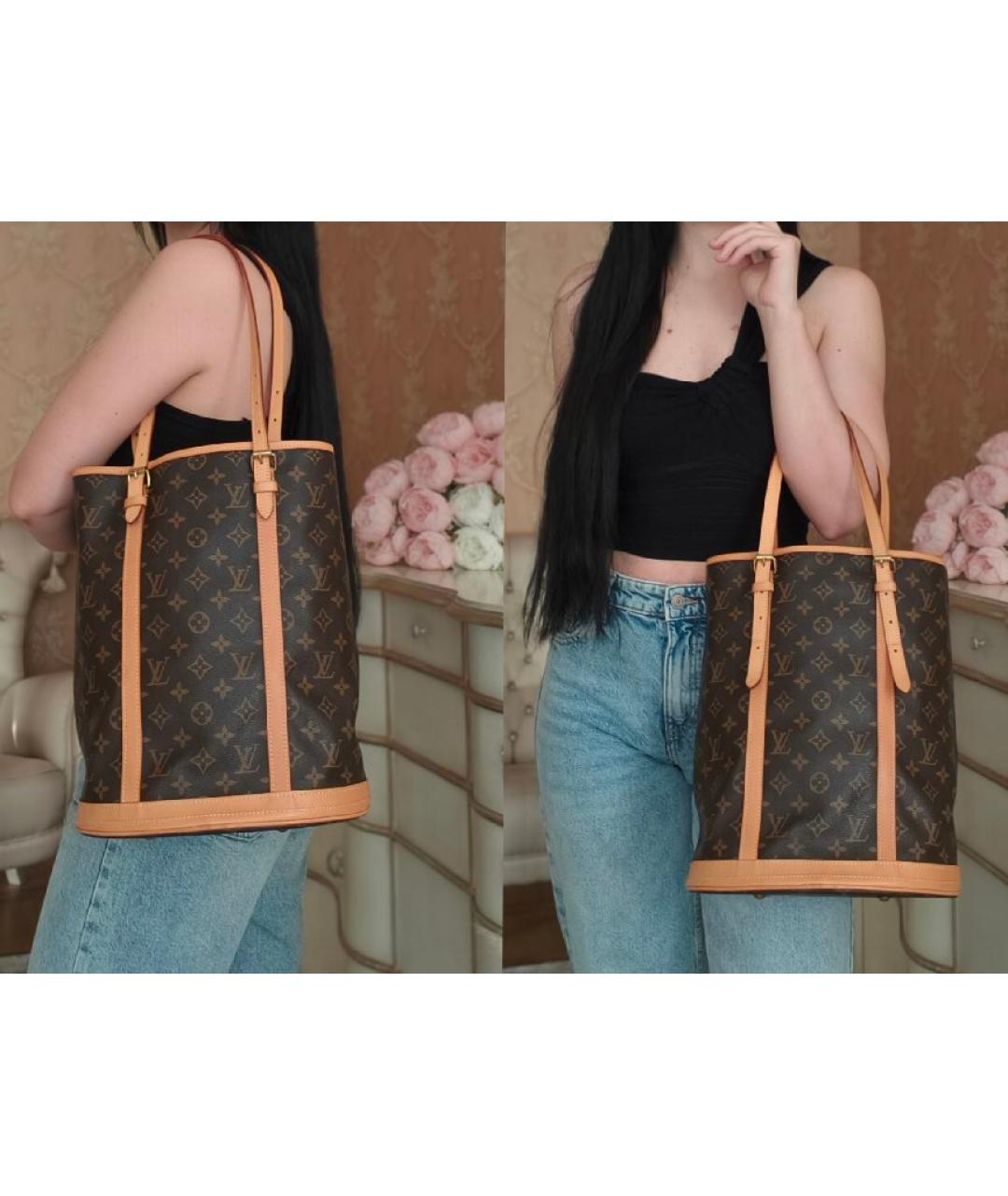 LOUIS VUITTON Коричневая сумка тоут, фото 4