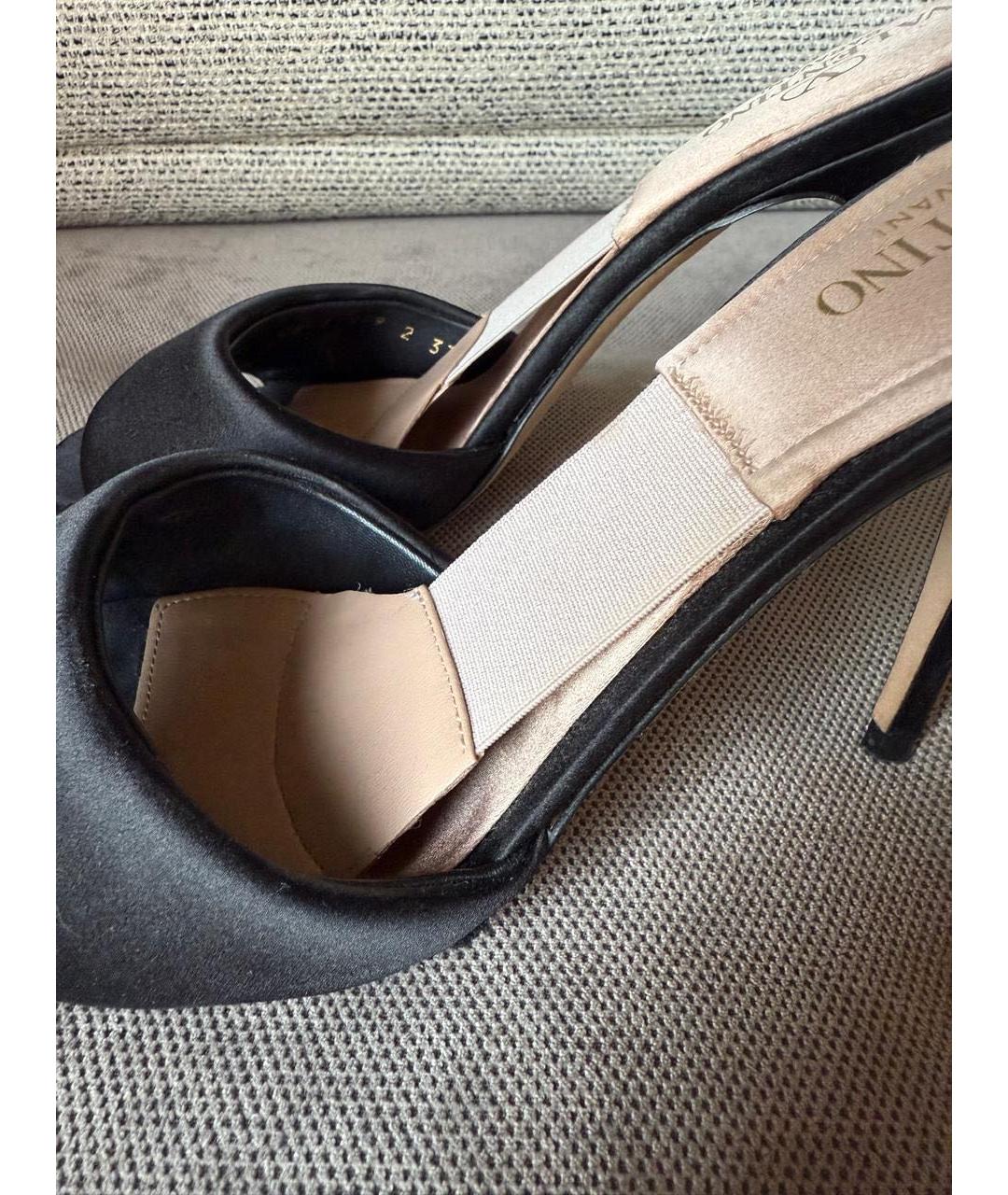 VALENTINO Черные текстильные мюли, фото 5