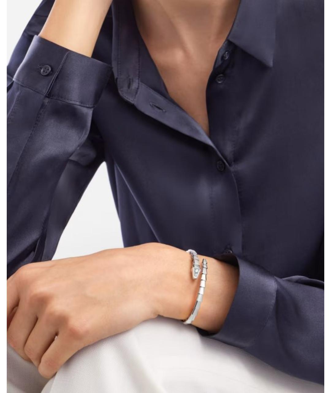 BVLGARI Серебрянный браслет из белого золота, фото 3