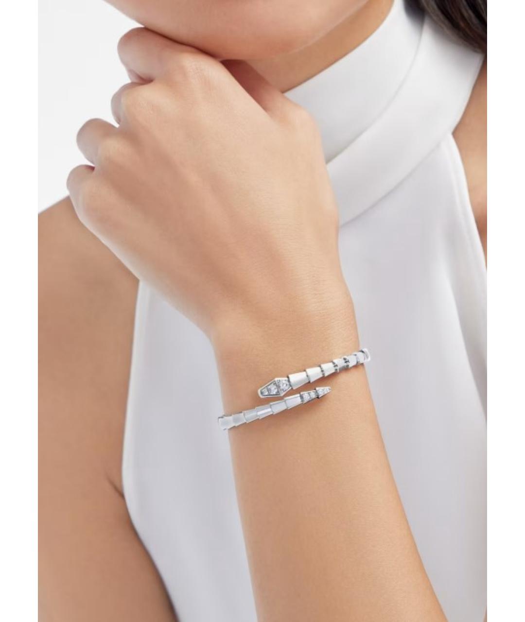 BVLGARI Серебрянный браслет из белого золота, фото 4
