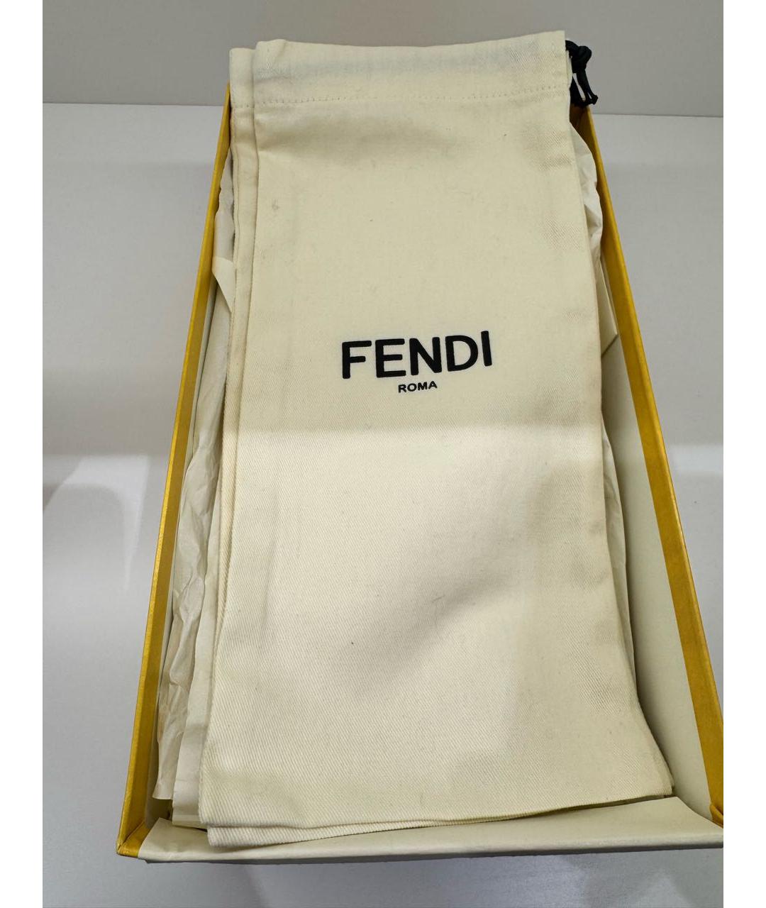 FENDI Синие шлепанцы, фото 6