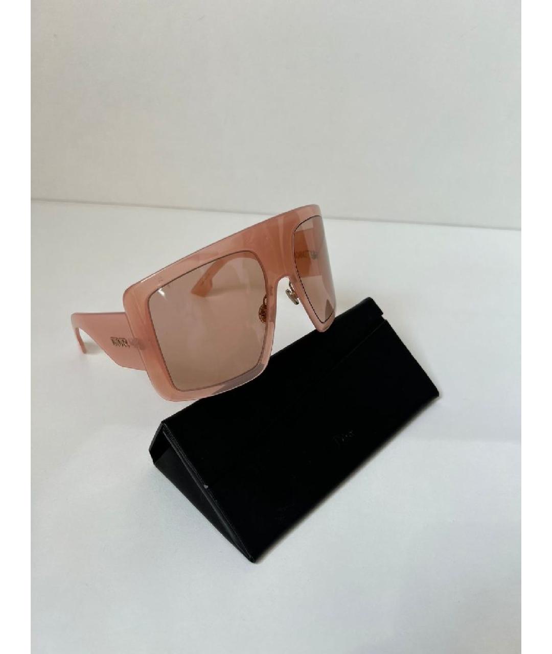 CHRISTIAN DIOR Коралловые пластиковые солнцезащитные очки, фото 4