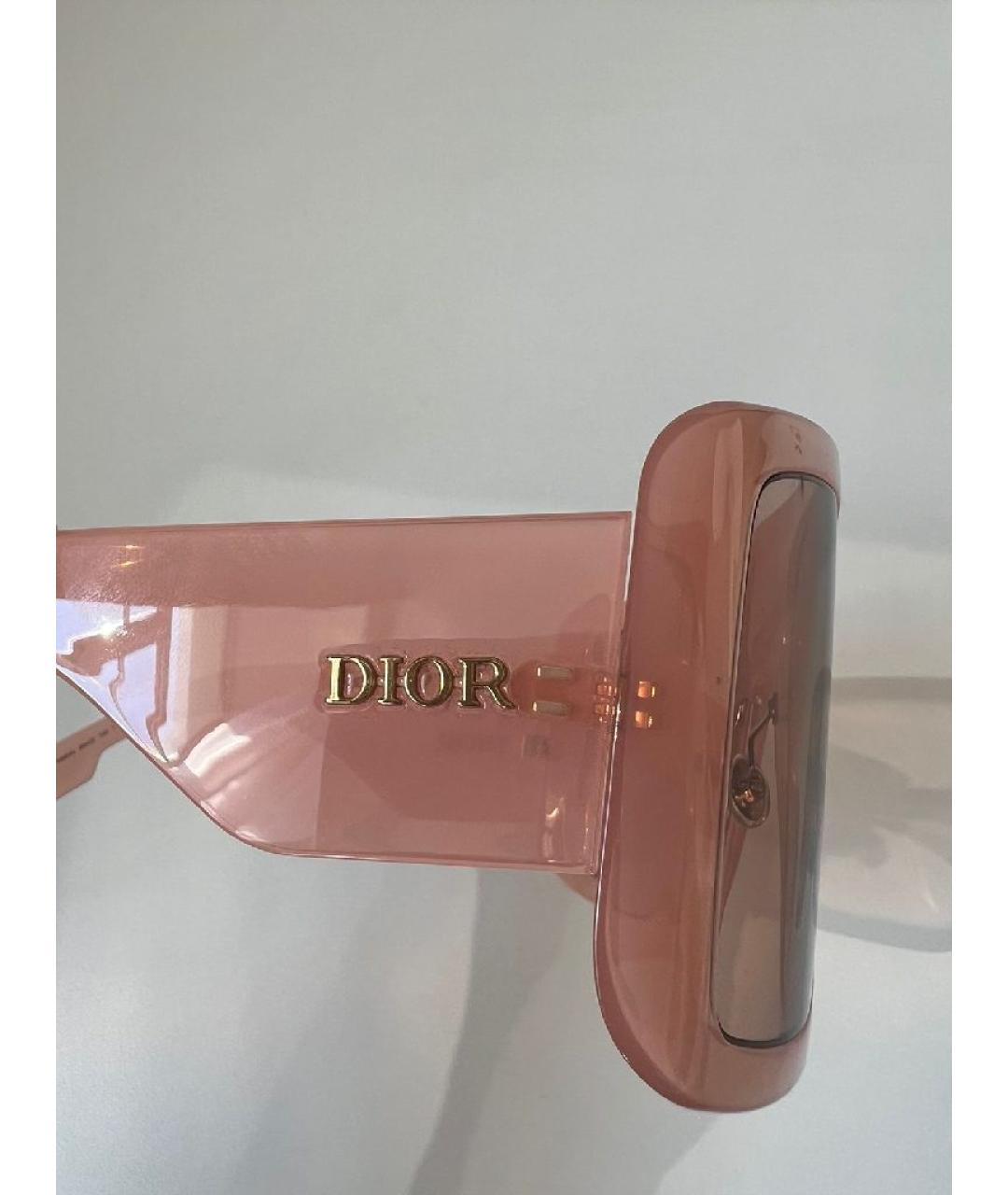 CHRISTIAN DIOR Коралловые пластиковые солнцезащитные очки, фото 3
