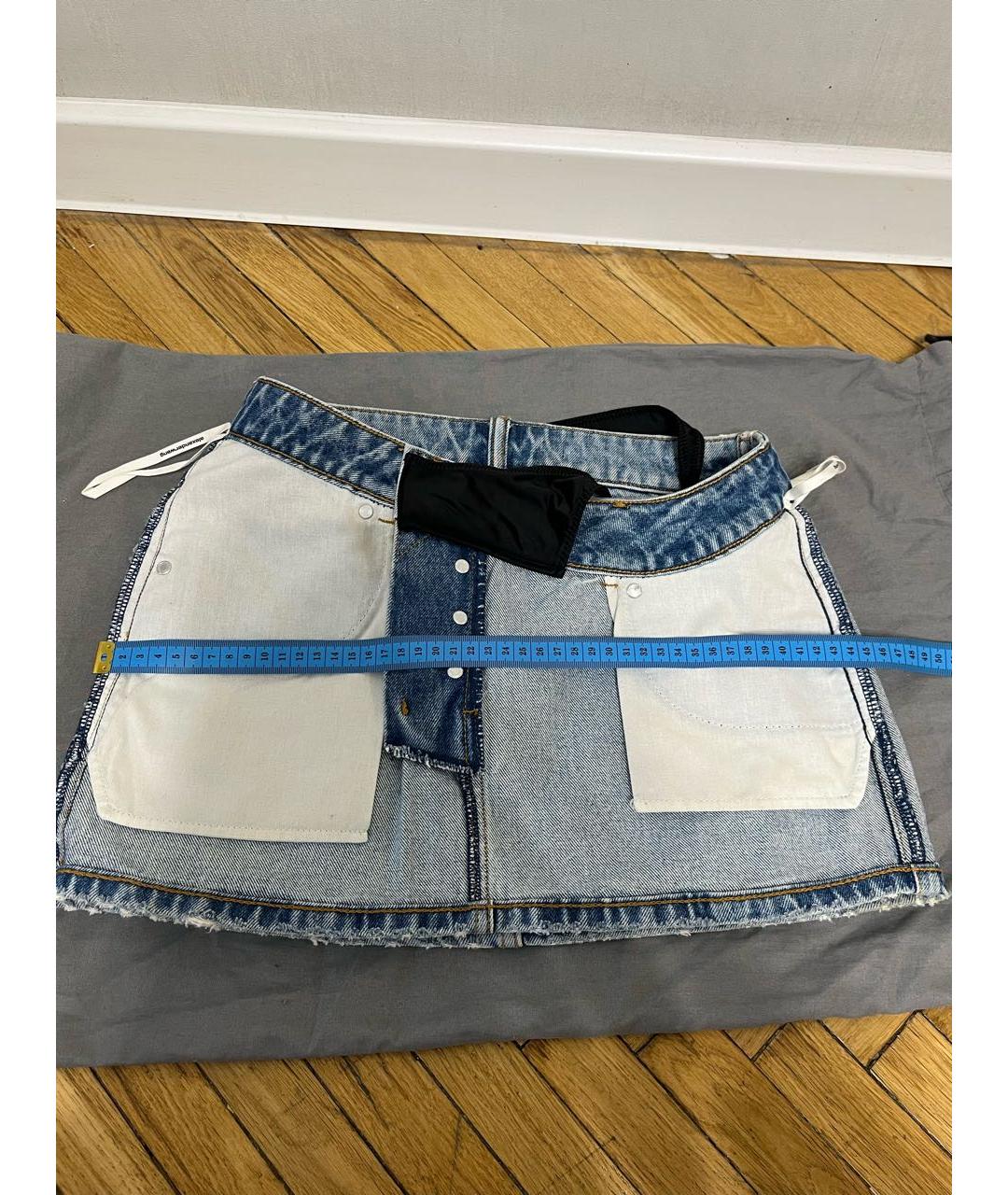 ALEXANDER WANG Синяя деним юбка мини, фото 6