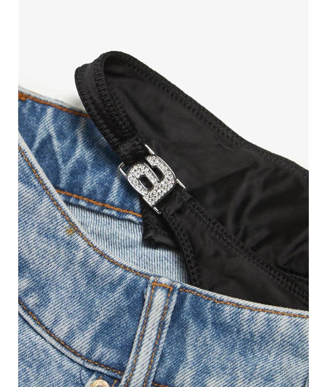 ALEXANDER WANG Синяя деним юбка мини, фото 4