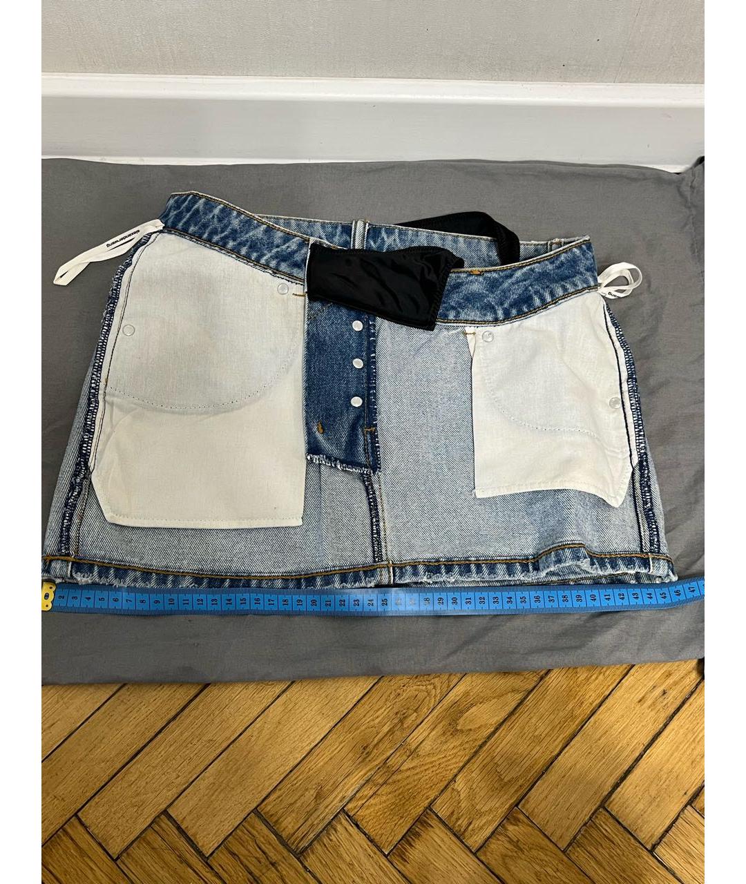ALEXANDER WANG Синяя деним юбка мини, фото 8