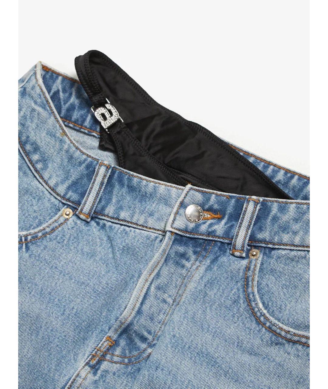 ALEXANDER WANG Синяя деним юбка мини, фото 3