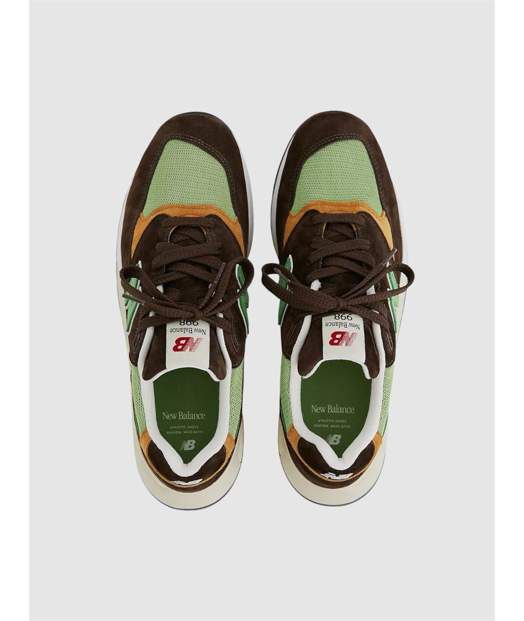NEW BALANCE Коричневые замшевые низкие кроссовки / кеды, фото 3