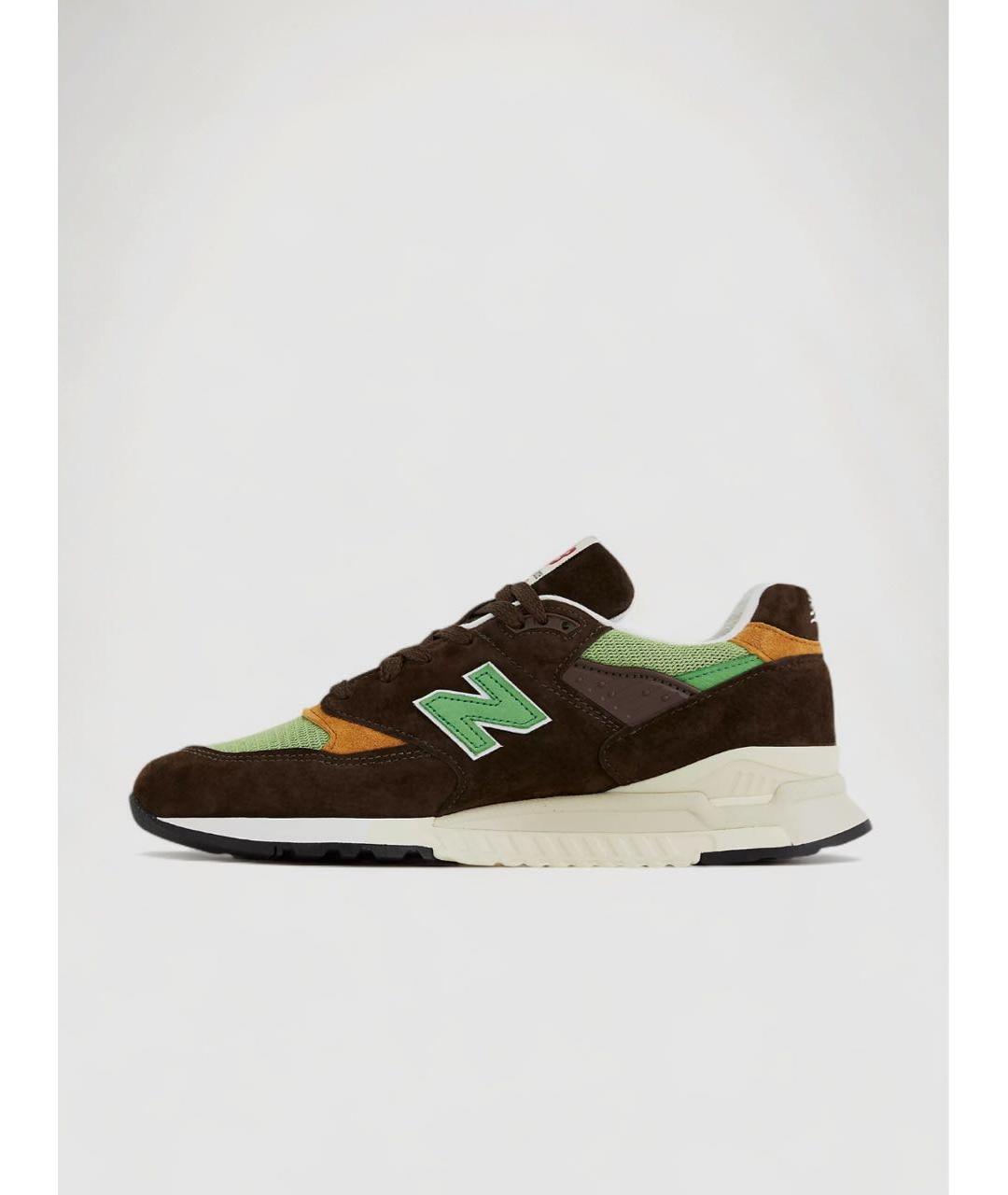 NEW BALANCE Коричневые замшевые низкие кроссовки / кеды, фото 5